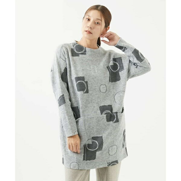 [洗える・日本製]起毛プリントチュニック／ジャンニ・ロ・ジュディチェ（GIANNI LO GIUDICE）