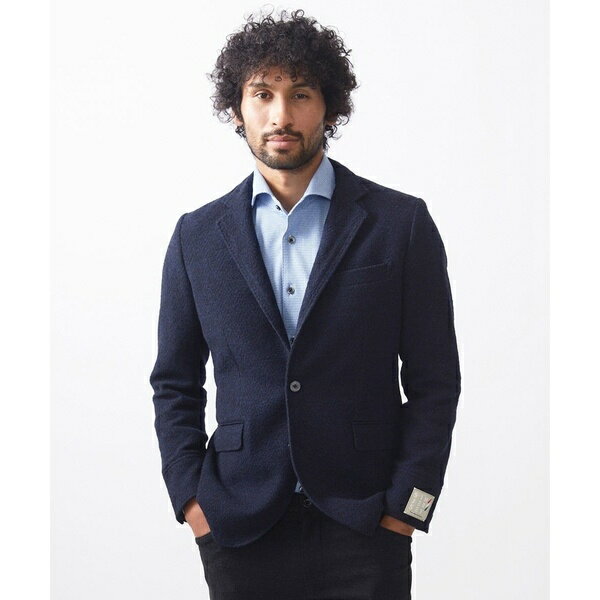 へリンボン柄コンバーチブルウールジャケット／ミッシェルクランオム（MICHEL KLEIN HOMME）