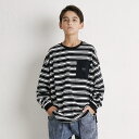 先染ボーダーTシャツ/ディフィット(D.FIT)(4)