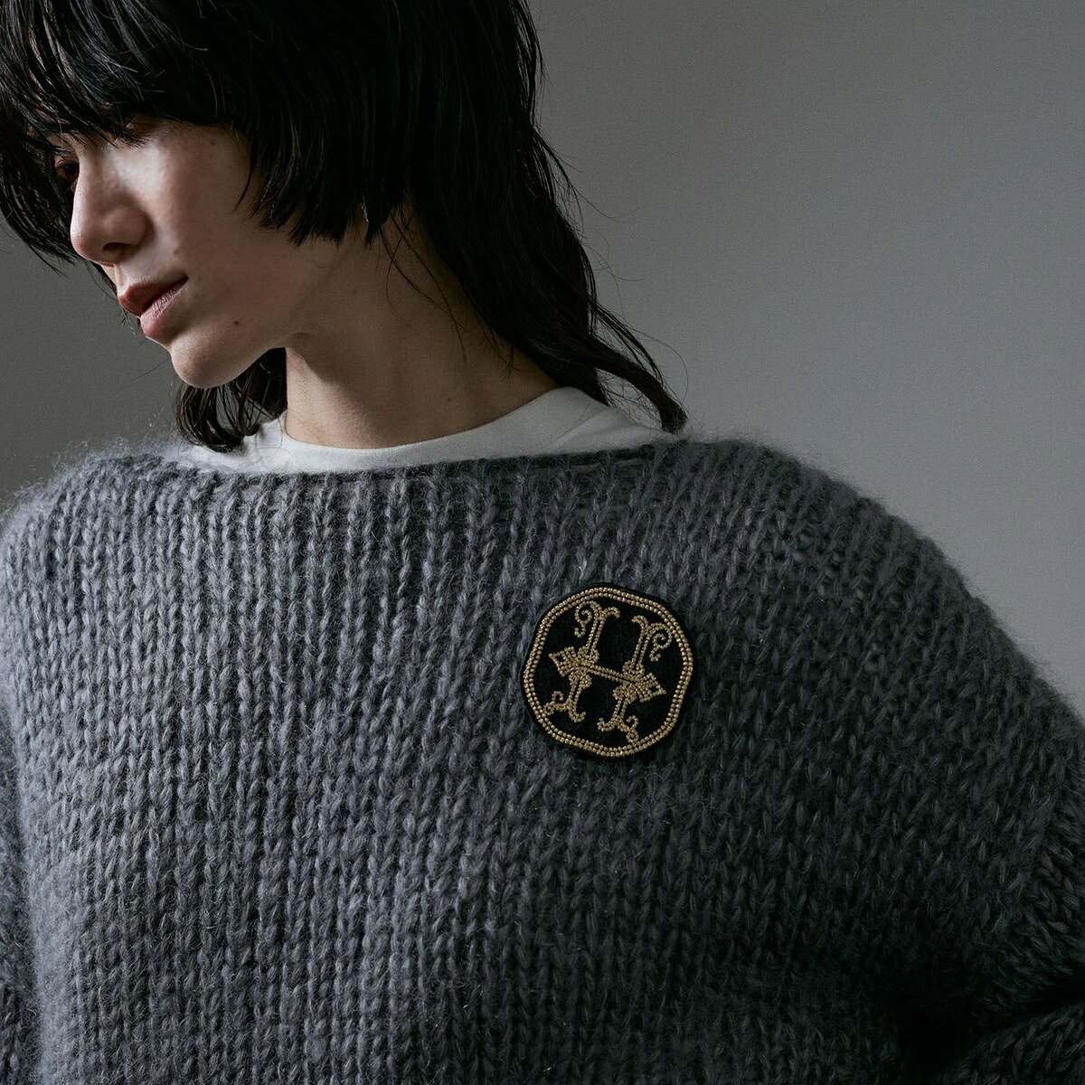 丸井(マルイ)楽天市場店の刺繍ワッペンブローチ＜H＞／サロン アダム エ ロペ（SALON adam et rope' ）｜アングル2