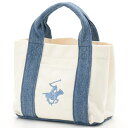【BEVERLY HILLS POLO CLUB 】16ozキャンバスロゴ刺繍ミニトートバッグ/アドポーション(ADPOSION)