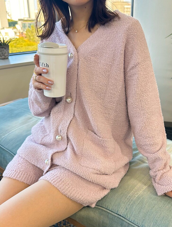 【ルームウェア】パールボタンもこもこカーディガン／フィフス（fifth）のサムネイル