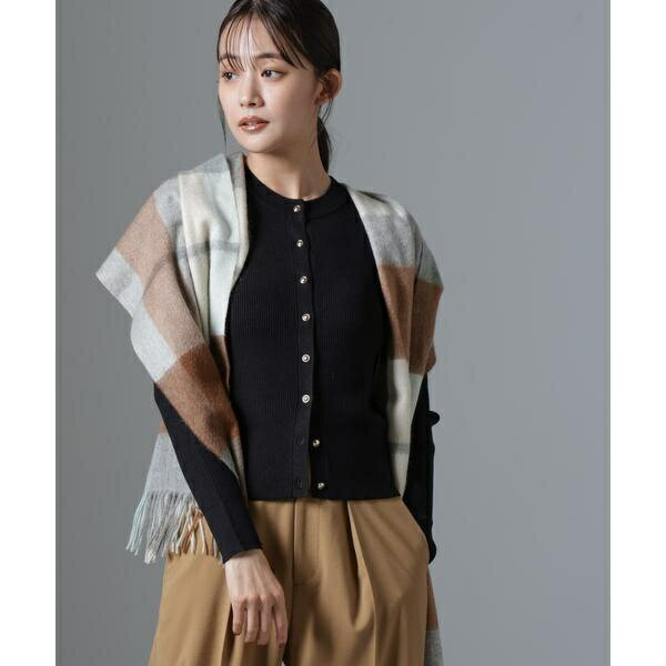 椿オイル加工リブカーディガン／ナノユニバース（NANO universe）