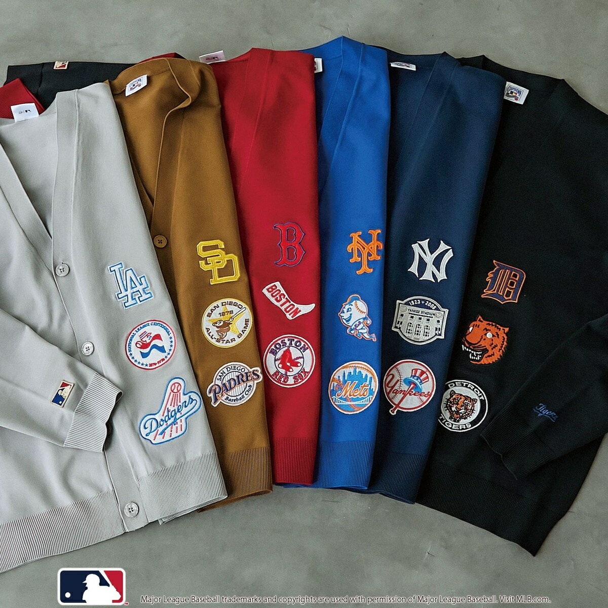 MLB別注 ワッペンVネックカーディガン/コー...の紹介画像2