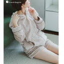 ふんわり軽くて暖かいmemory fleece アニマル耳付フーディー上下セット「メモリーフリース」/フランデランジェリー(fran de lingerie)