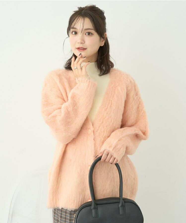 なみなみ起毛Vネックカーディガン／アースミュージック＆エコロジー（earth music＆ecology）