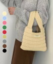 ミニハンドバッグ 英字ロゴ ニットバッグ/ミニミニストア(miniministore)