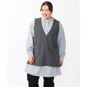 【大きいサイズ/soso×eur3】Vネックベスト/エウルキューブ(eur3)