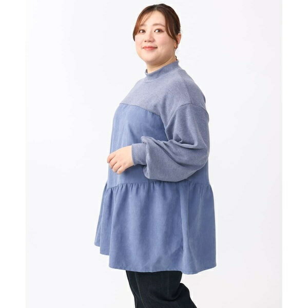 【大きいサイズ/soso×eur3】イレヘムギャザーチュニック／エウルキューブ（eur3）