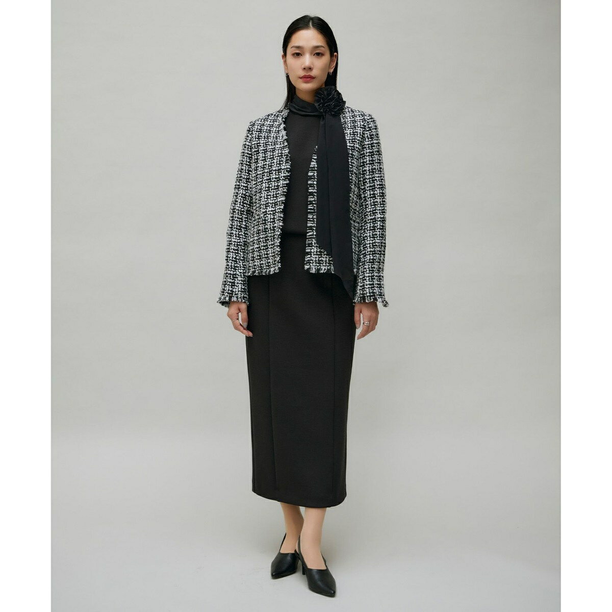 【洗える・WEB限定カラーあり】コンパクトダブルフェイス スカート／ICB（ICB）