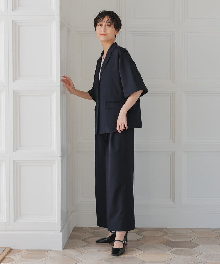 セレモニースーツ・入学式（入園式）・卒業式（卒園式）・七五三　ショートスリーブワイドパンツスーツ／ハレモード（haremode）