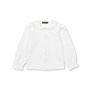 レース丸襟スムース長袖ブラウス(110~130cm)/ベベ(BeBe)