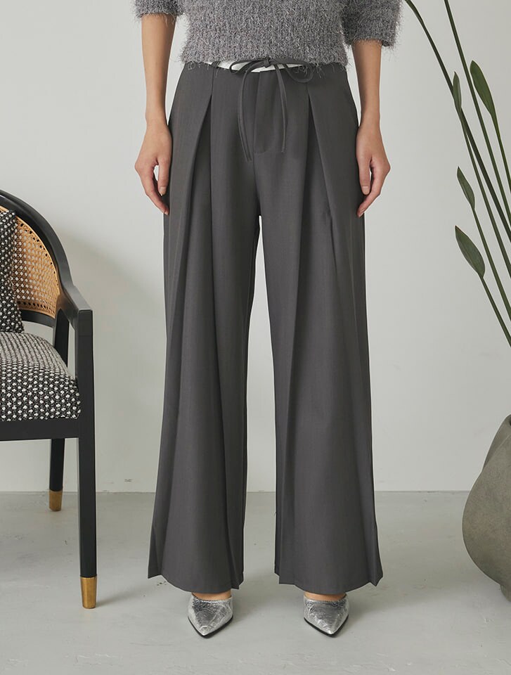 折り返し風ウエストデザインパンツ／フィフス（fifth）