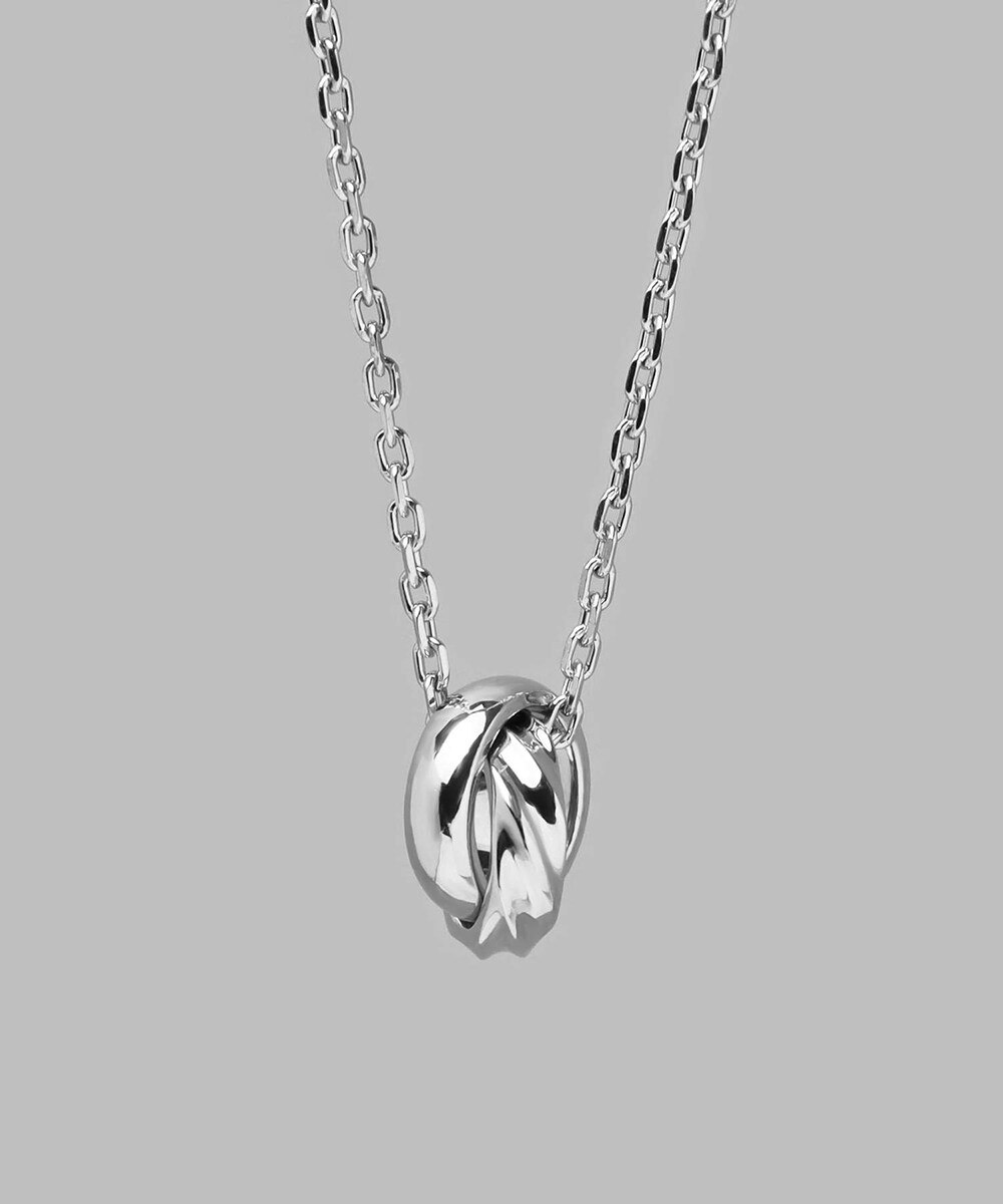 Silver - LH for Gift ダブルリングネックレス/ツイストテクスチャー/シルバー925／ライオンハート（LION HEART）