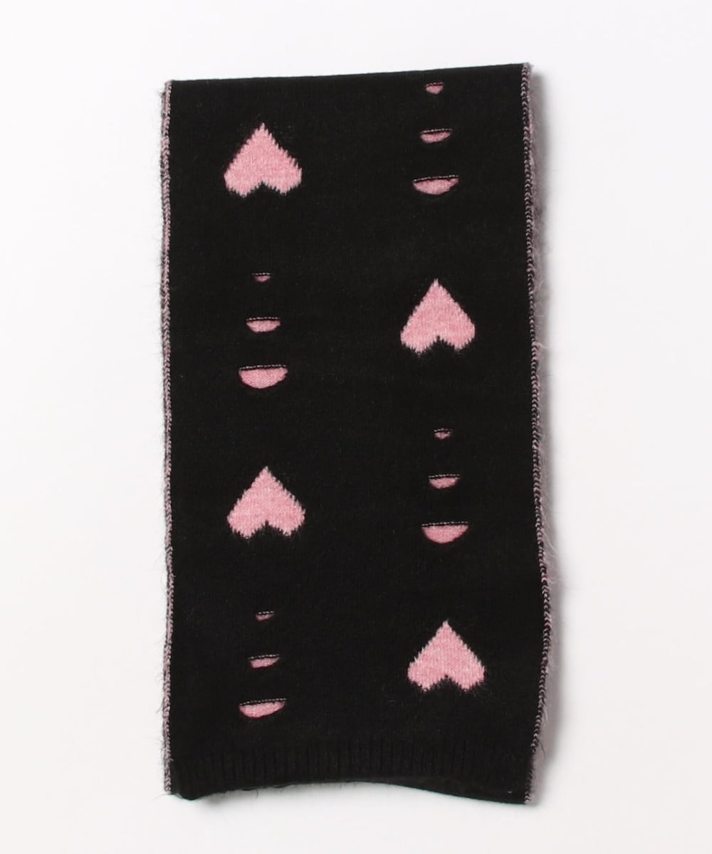 【HOOK】for girls ハートボーダー模様マフラー／フック（HOOK）