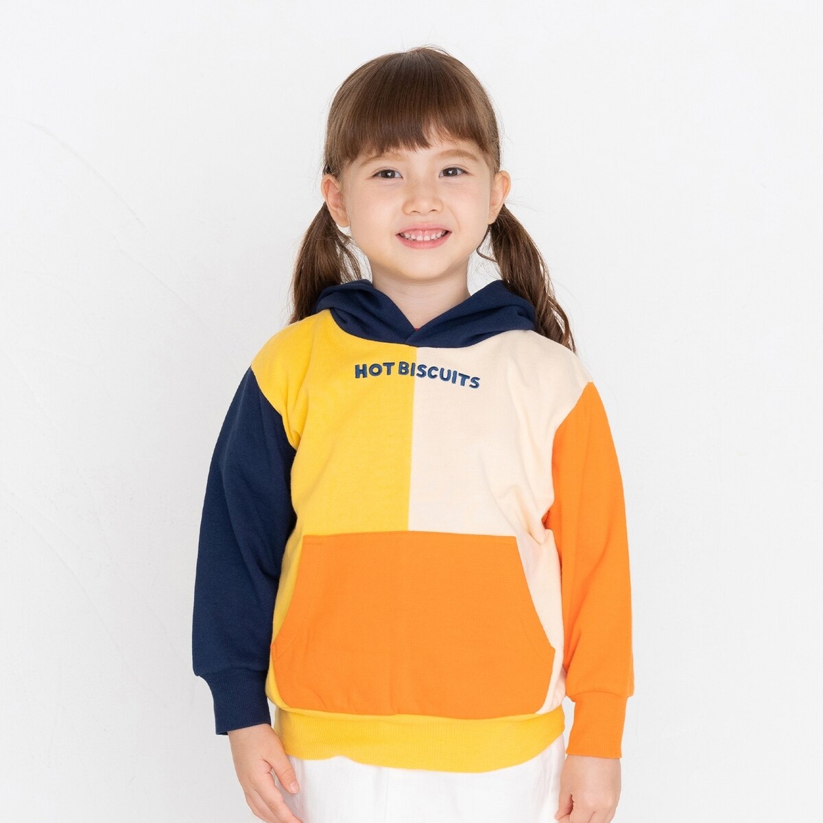 マルチカラー配色切り替え ロゴパーカー／ミキハウス ホットビスケッツ（MIKIHOUSE HOT BISCUITS）