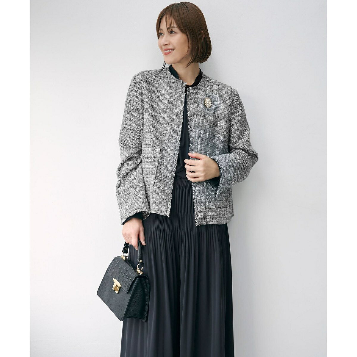 【セットアップ対応・洗える】ライトミックスツイード ジャケット／自由区（JIYU-KU） 0101marui-12775204 丸井(マルイ)楽天市場店 サンプル画像2