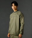 <LUXE/R>撥水ストレッチ布帛ロゴ入りリブハイネック長袖プルオーバー/レジェス(REZES)