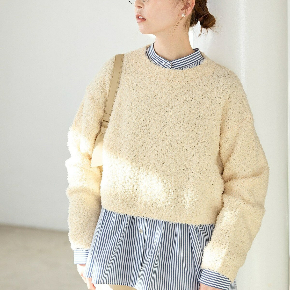 スパンコール混リボンヤーンニットプルオーバー／ロペピクニック（ROPE' PICNIC）