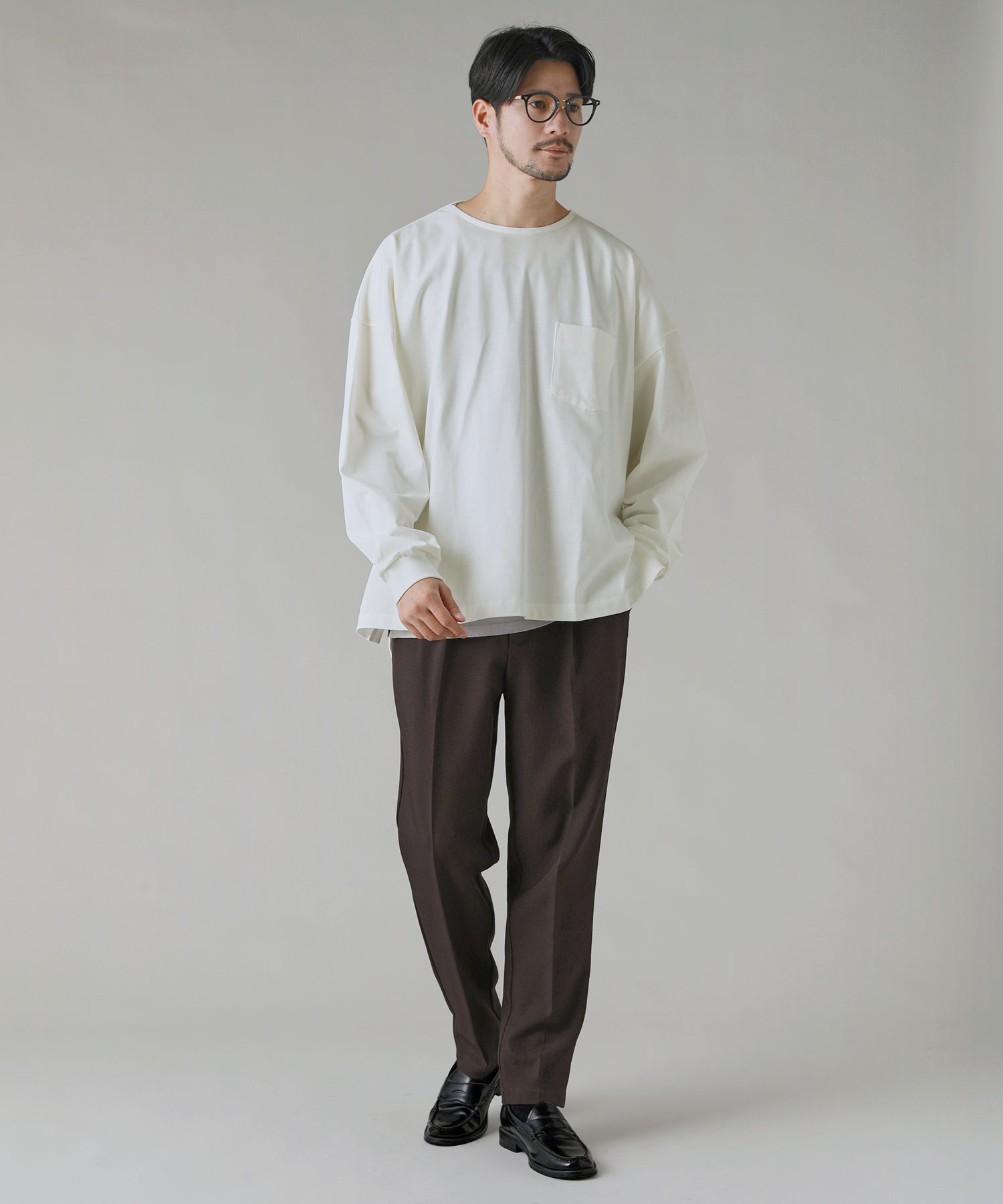 日本製VORTEX8オンス（MVS天竺）サイドスリットAライン長袖Tシャツ／スプートニクス（SPUTNICKS）