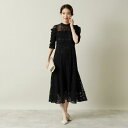 【結婚式・パーティに】レース×ラメシアーワンピース<ドレスコレクション>/イッツデモ(ITS'DEMO)
