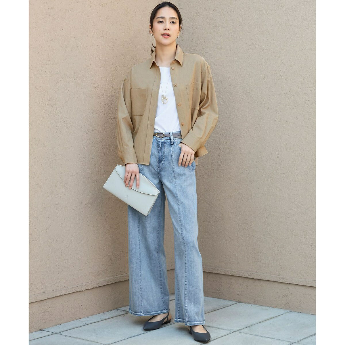 【洗える】ウスカルデニムバギー パンツ／自由区（JIYU-KU） 0101marui-12778208 丸井(マルイ)楽天市場店 サンプル画像3