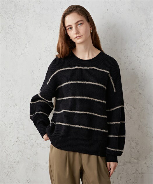 ボーダーニットプルオーバー／ルスークホリデー（LE SOUK HOLIDAY）