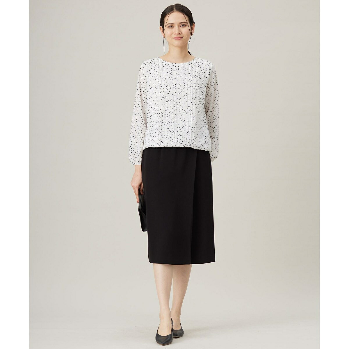 【洗える】ロイヤルシフォンドット柄 ブラウス／自由区（JIYU-KU） 0101marui-12779024 丸井(マルイ)楽天市場店 サンプル画像3