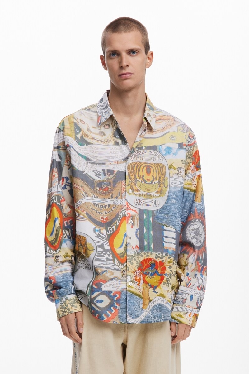 ヒンディープリントシャツ/デシグアル(Desigual)