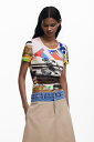 コラージュプリントTシャツ/デシグアル(Desigual)