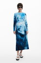 PAISAJEAZULES ロングスリーブワンピース/デシグアル(Desigual)