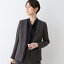 【日本製/トリアセテート混】スタイルアップ ノーカラージャケット/インディヴィ(INDIVI)