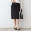春SALE!【日本製/インポート素材】ウールストレッチ ストレートスカート/インディヴィ(INDIVI)