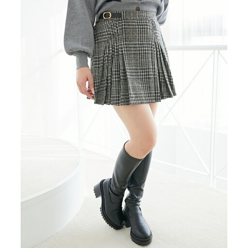サイドベルトプリーツミニスカパン/マジェスティックレゴン(MAJESTIC LEGON) サイドベルトプリーツミニスカパン/マジェスティックレゴン(MAJESTIC LEGON)