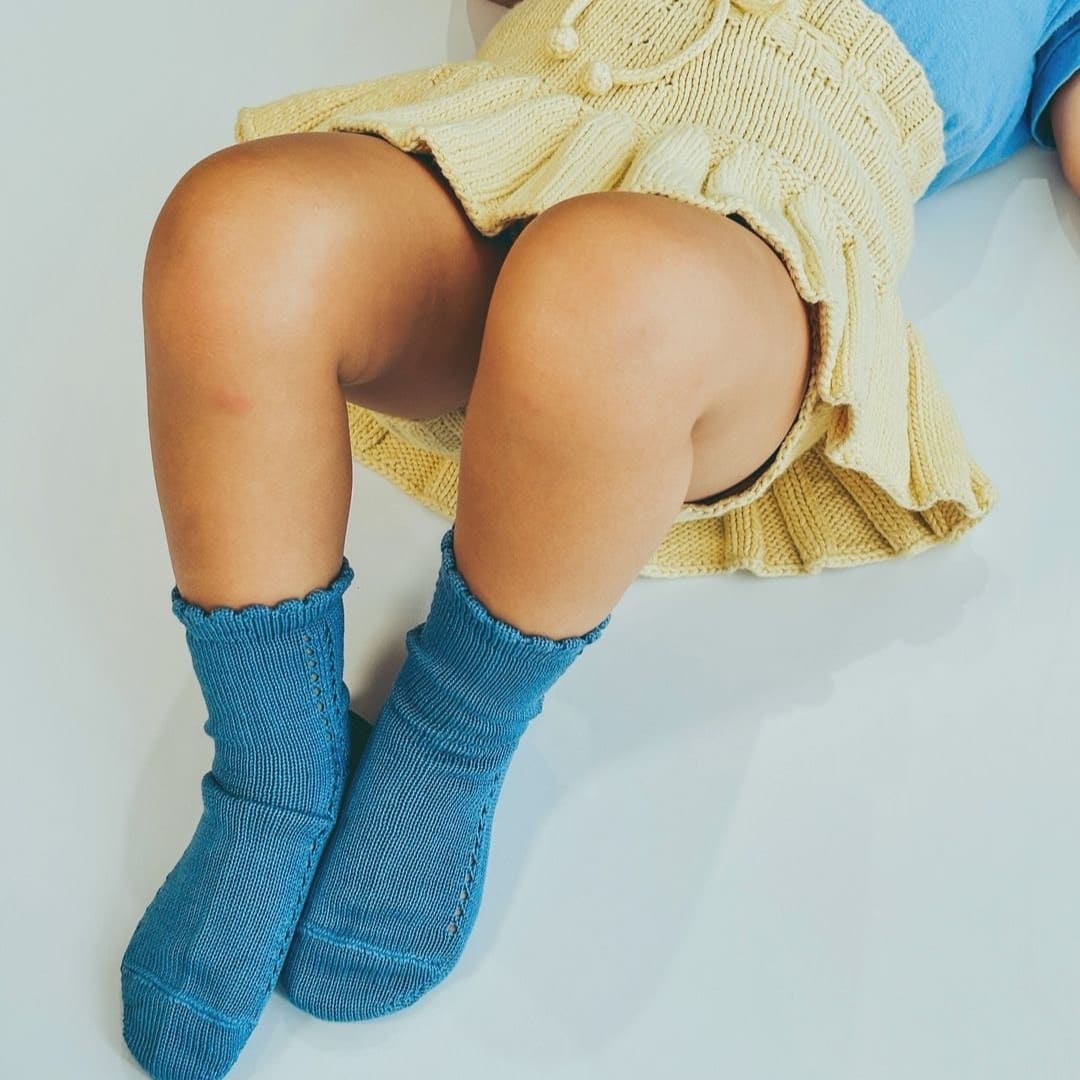 condor 靴下 子供 4歳〜7歳 サイド オープンワーク パール ショートソックス 卒業式/コンドル(condor)