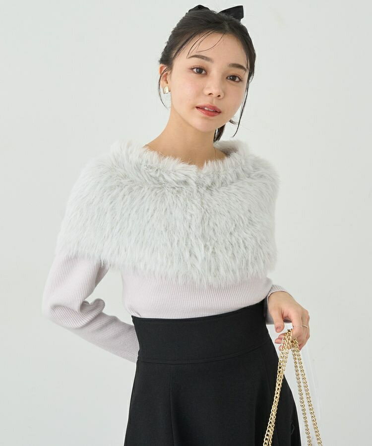 SET2点ケープ+リブニットプルオーバー／アースミュージック＆エコロジー（earth music＆ecology）