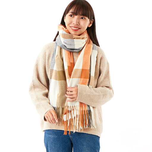 カシミヤタッチぬくぬくチェックストール/ユウキュウ(U.Q) カシミヤタッチぬくぬくチェックストール/ユウキュウ(U.Q)