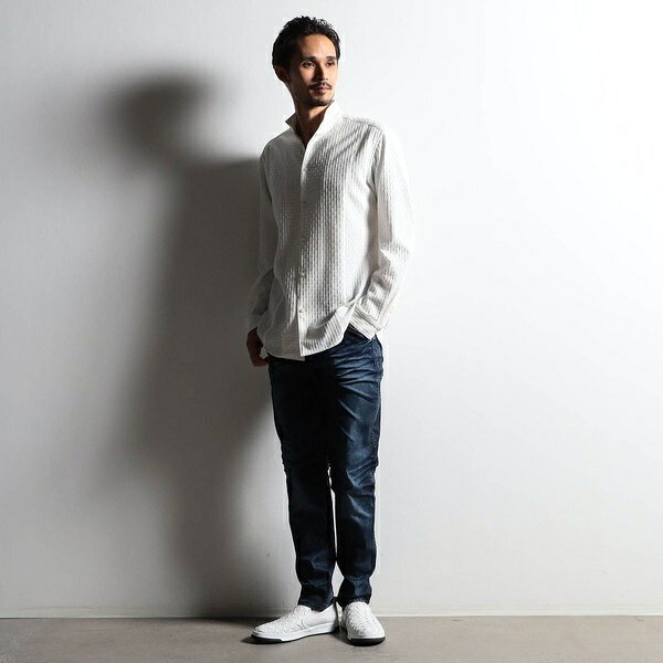 【RIELABO】クロスプラッド　スタンドカラーシャツ／ニコルクラブフォーメン（NICOLE CLUB FOR MEN） 0101marui-12793201 丸井(マルイ)楽天市場店 サンプル画像2