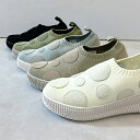【25春夏新作】洗える 超軽量 厚底 ドット ニットスニーカー/ゴムゴム(Gomu56)