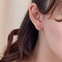 【金属アレルギー対応/痛くないシリーズ】ランダムプチベゼルライトフィットイヤリングシャンパンゴールド/フィービィー(Phoebe)