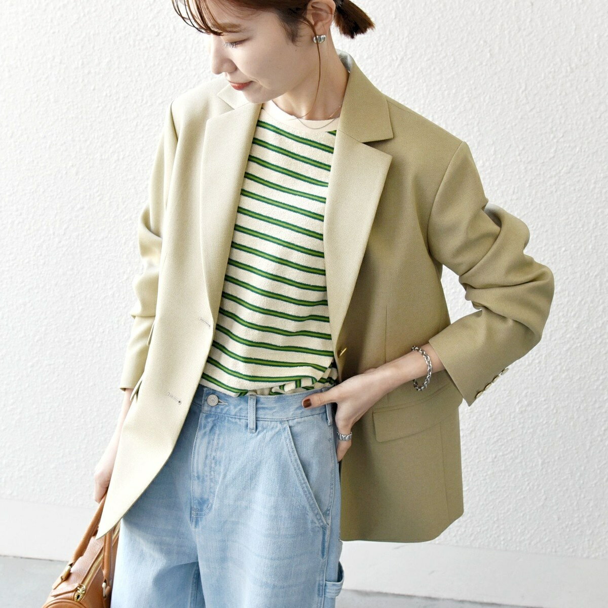 SHIPS any: オックス シングル テーラード ブレザー ジャケット［NAVY BLUE］／シップス エニィ（SHIPS any）