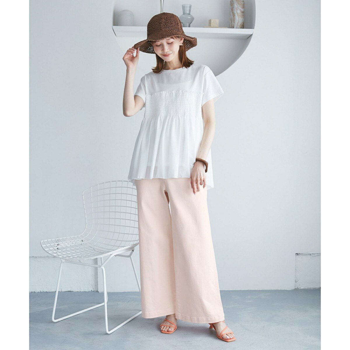 【ウエスト革命デニム】Pinkウエストシェイプワイドデニム／ロペピクニック（ROPE' PICNIC） 0101marui-12834201 丸井(マルイ)楽天市場店 サンプル画像3