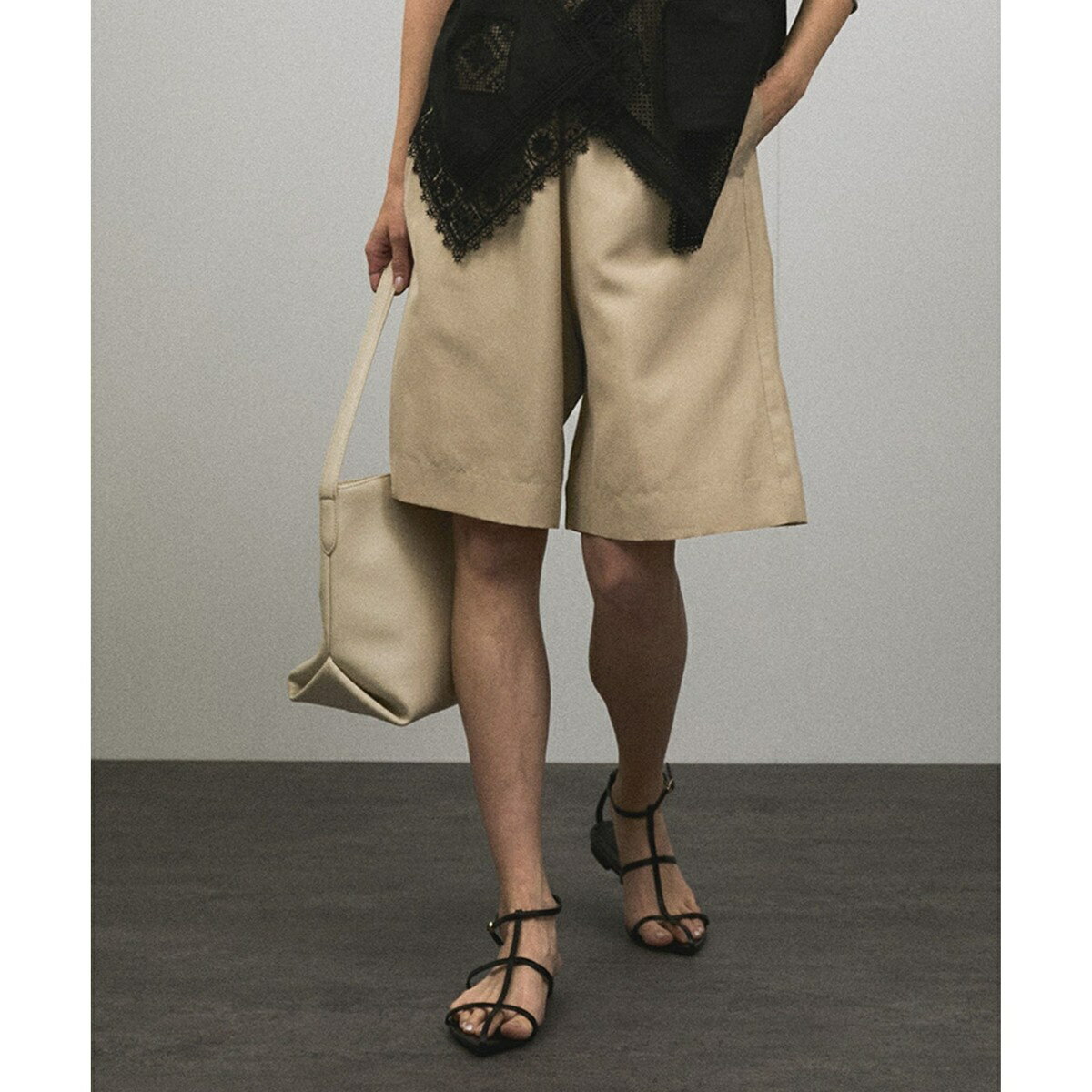[25SS]GENTLE SILKショートパンツ【セットアップ対応】／サロン アダム エ ロペ（SALON adam et rope' ）