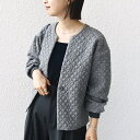 【WEB限定】〈手洗い可能〉キルティング ジャカード カーディガン/シップス(SHIPS)