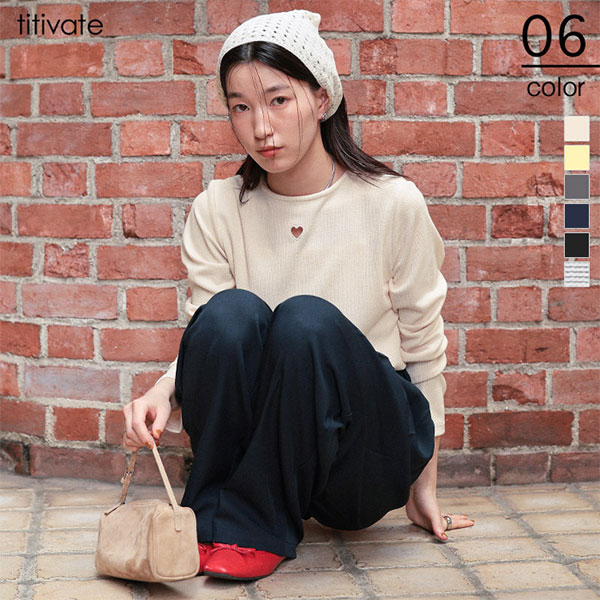 ハートカット刺繍前後2wayカットソー／ティティベイト（titivate）のサムネイル