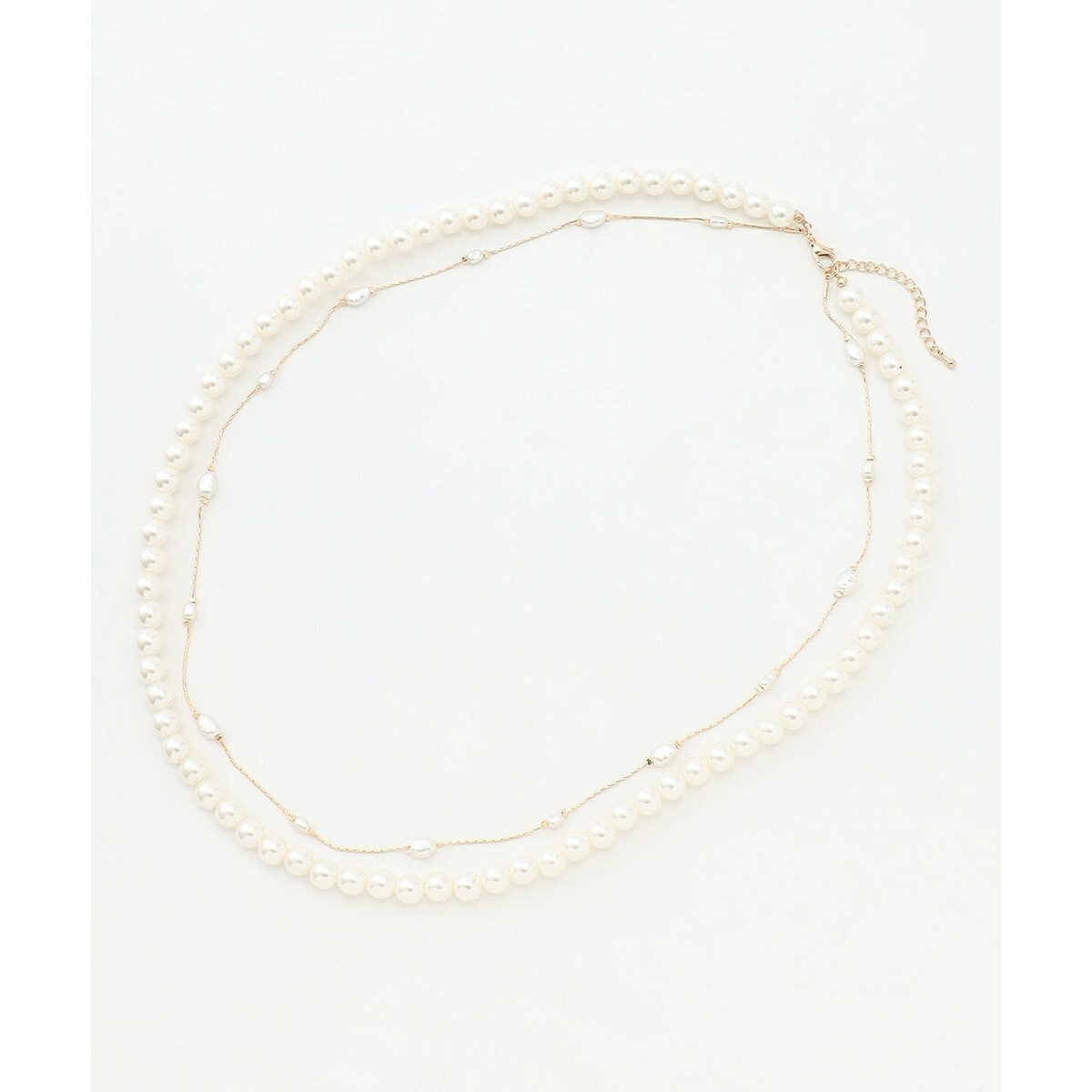 2連パールチェーンネックレス／エニィファム（any FAM）