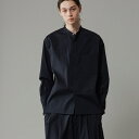 ストレッチナイロン バンドカラーシャツ / 接触冷感 / ロングシーズン着用可能/アダムエロペ(ADAM ET ROPE')