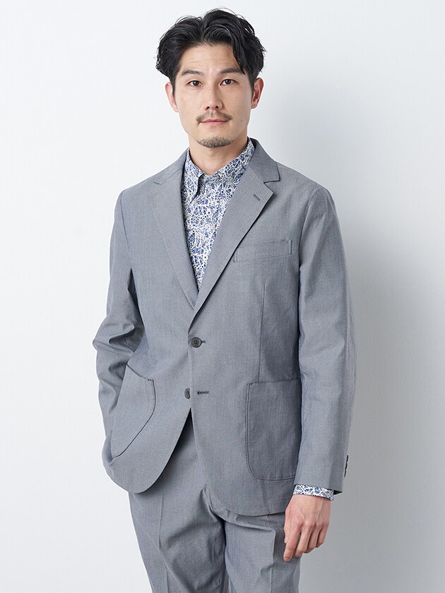 マイクロヘリンボンストレッチジャケット／エレメント オブ シンプルライフ（element of SIMPLE LIFE）