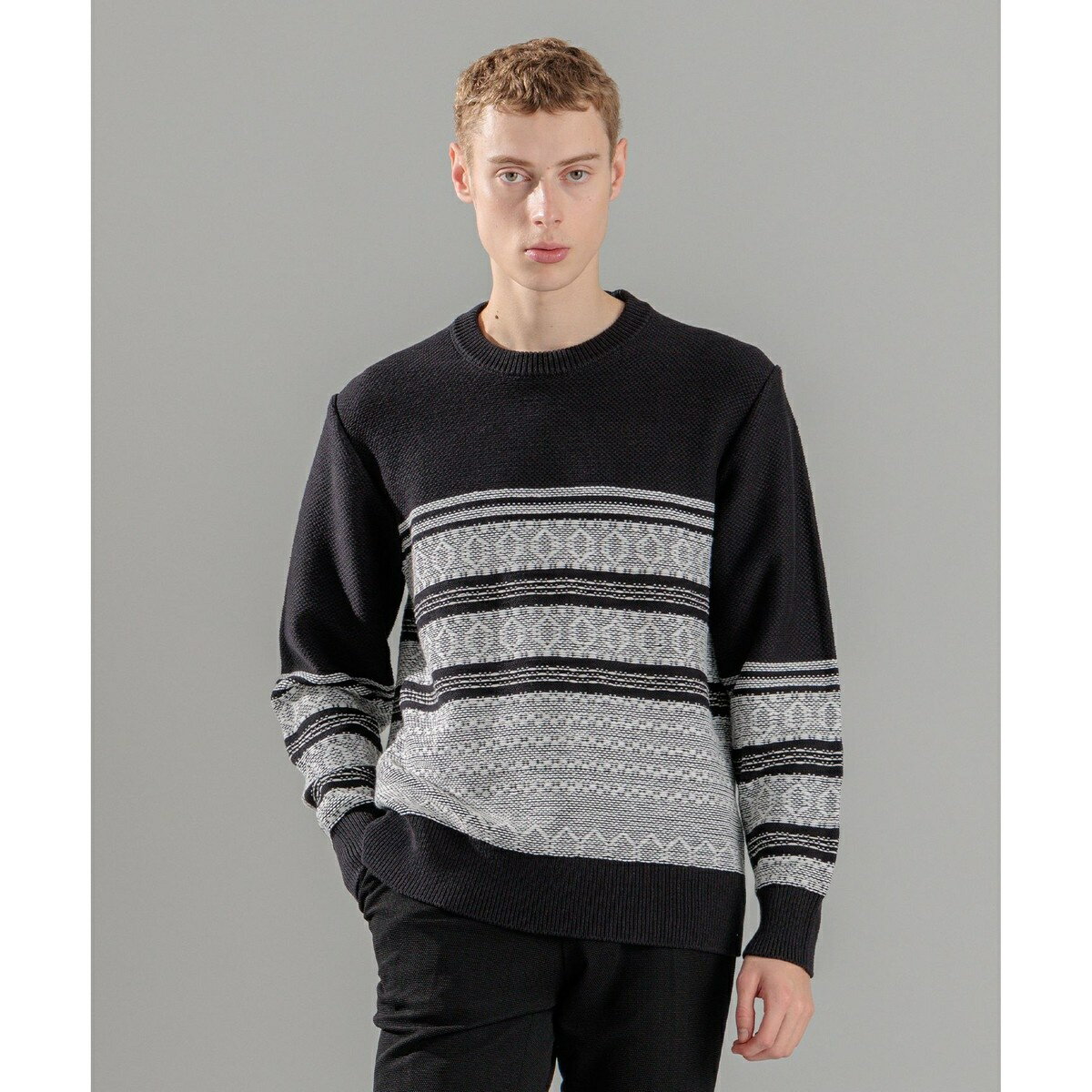 レボソジャガード  クルーネックニット/ジョゼフ オム(JOSEPH HOMME)