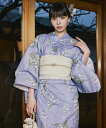 【CELEN × 川口ゆりな コラボ】 幻想レトロブルーム 浴衣4点セット(浴衣・兵児帯・腰紐2本)/セレン(CELEN)